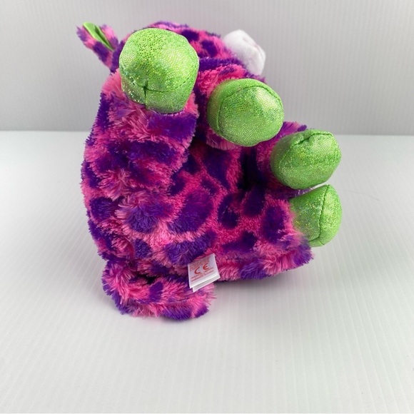 Beanie Boo Gilbert Giraffe 10 inch Plush 2017 Pink Purple Large - Picture 5 of 10